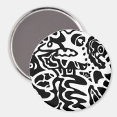 Aimant "Disque de poisson" Abstrait (Recto/Verso)