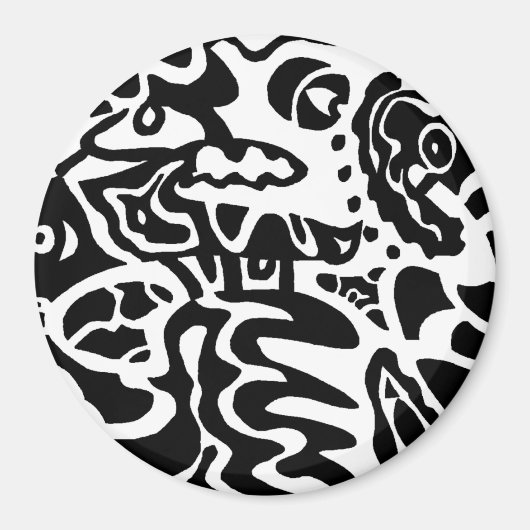 Aimant "Disque de poisson" Abstrait (Devant)