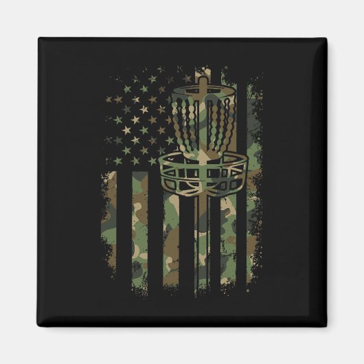 Aimant Disque Golf Us Drapeau Drapeau Drapeau Panier Drap (Devant)