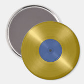 Aimant Disque vinyle album or en or (Recto/Verso)