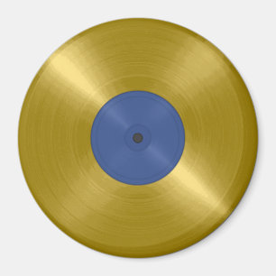 Aimant Disque vinyle album or en or