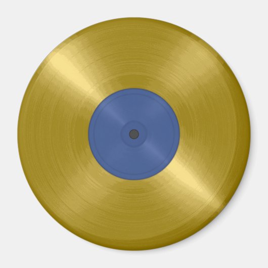 Aimant Disque vinyle album or en or (Devant)