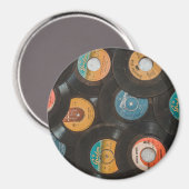 Aimant Disques Classiques Vinyle Noir (Recto/Verso)