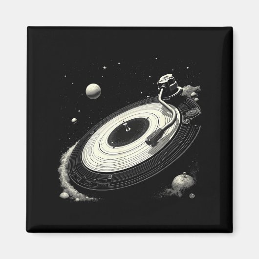 Aimant Disques vinyles Space DJ pour hommes Système Solai (Devant)