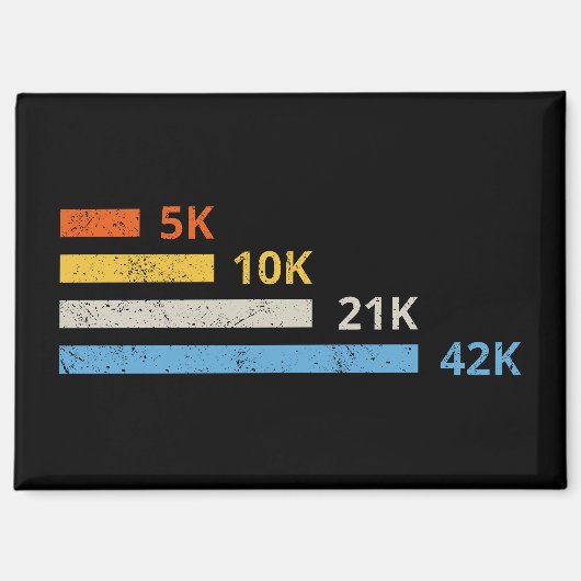Aimant Distances de course II - 5K 10K 21K 42K Marathoner (Recto)