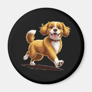Aimant Distraction de chien � conception rétro-Amoureux d