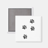 Aimant Distresse Chien Paw Traces (Recto/Verso)