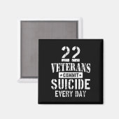 Aimant Distressed 22 Veterans Commit Suicide Every Day (Recto/Verso)
