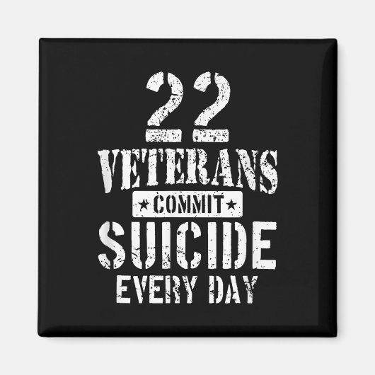 Aimant Distressed 22 Veterans Commit Suicide Every Day (Devant)