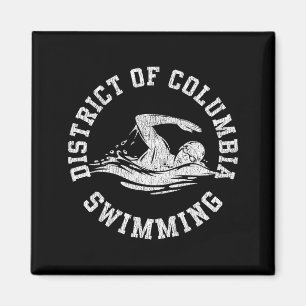 Aimant District de Columbia Natation Rétro en détresse Sw
