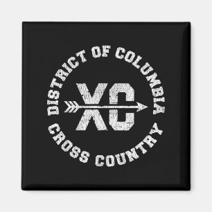 Aimant District Of Columbia Cross Country Rétro Détresse