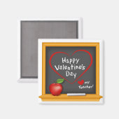 Aimant Dites à votre Heureuse Sainte-Valentin enseignant  (Recto/Verso)