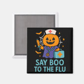 Aimant Dites Boo Au Citrouille Du Vaccin D'Halloween De L (Recto/Verso)