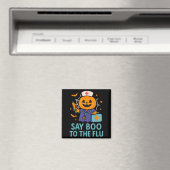 Aimant Dites Boo Au Citrouille Du Vaccin D'Halloween De L (In Situ (Lave-vaisselle))