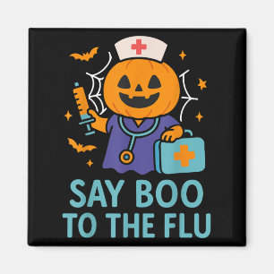 Aimant Dites Boo Au Citrouille Du Vaccin D'Halloween De L