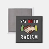 Aimant Dites Non Au Racisme (Recto/Verso)