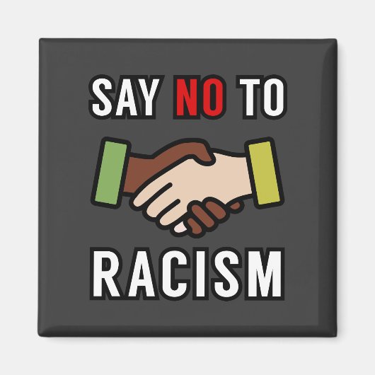 Aimant Dites Non Au Racisme (Devant)