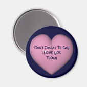 Aimant Dites que je vous aime l'aimant du coeur rose (Recto/Verso)