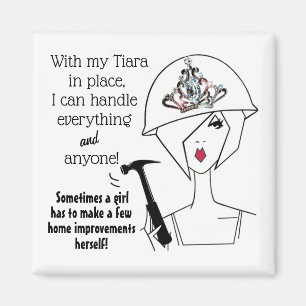 Aimant "Diva avec une ceinture d'outils...apporter des am