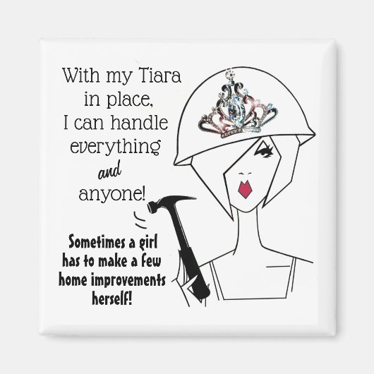 Aimant "Diva avec une ceinture d'outils...apporter des am (Devant)