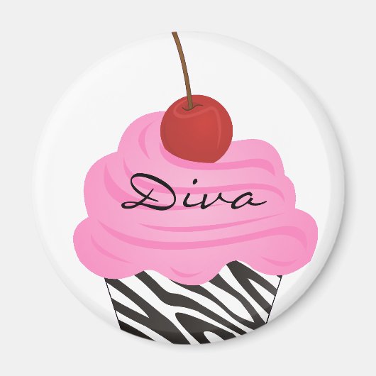Aimant Diva Cupcake (Devant)