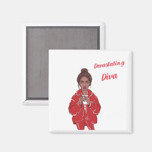 Aimant Diva dévastatrice (Recto/Verso)