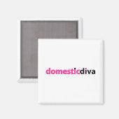 Aimant diva domestique (noir) (Recto/Verso)
