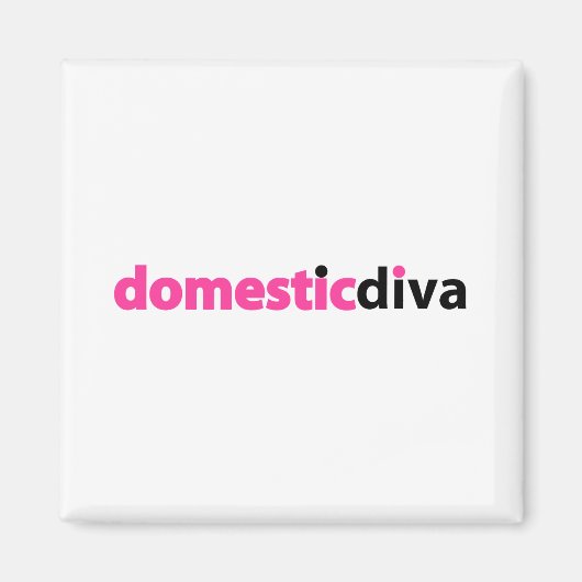 Aimant diva domestique (noir) (Devant)