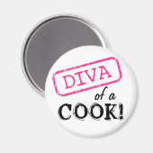Aimant DIVA d'un cuisinier ! (Recto/Verso)