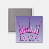 Aimant Diva en fuschia AH2010 (Recto/Verso)