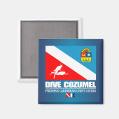 Aimant Dive Cozumel (sq) (Recto/Verso)