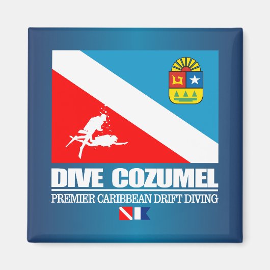 Aimant Dive Cozumel (sq) (Devant)