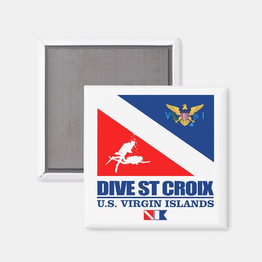 Aimant Dive St Croix (sq. (Recto/Verso)