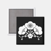 Aimant Diverses fleurs de prunes (Recto/Verso)