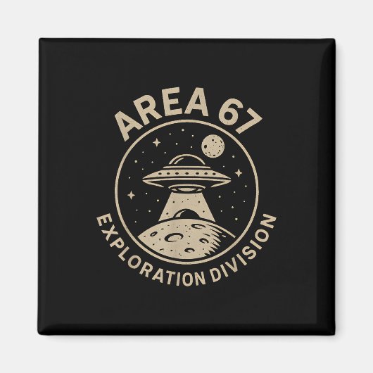 Aimant Division d'exploration de la zone 67 Drôle de mème (Devant)