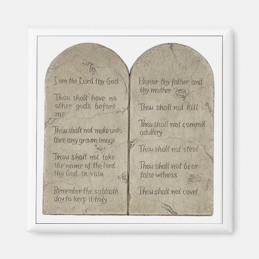 Aimant Dix commandements en amant anglais (Devant)