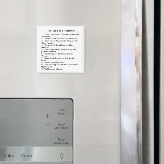 Aimant Dix objectifs d'un pessimiste (In situ (réfrigérateur))