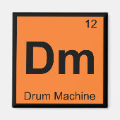 Aimant Dm - Machine à rythmes Chimie Symbole du tableau p (Devant)