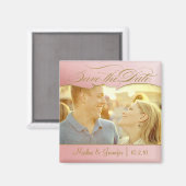 Aimant do-it-yourself Rose et Gold Photo Enregistrer l'ai (Recto/Verso)