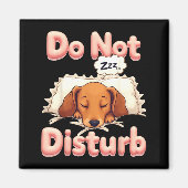 Aimant Do Not Disturb Wiener Dog Funny Dachshund Pajamas (Devant)