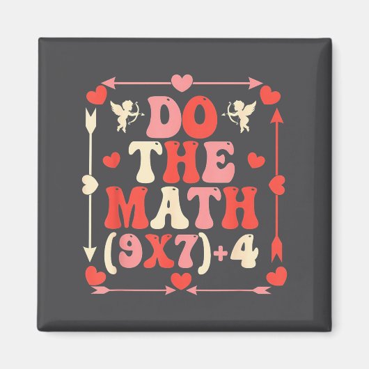 Aimant Do The Math Equation Valentine's Day Math Teacher  (Devant)