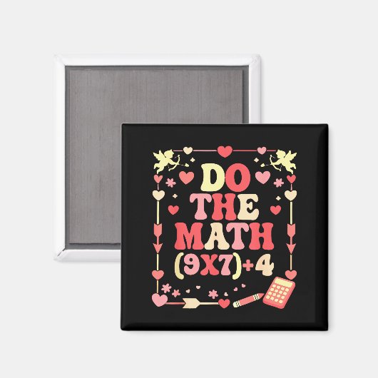 Aimant Do The Math Equation Valentine's Day Math Teacher  (Recto/Verso)