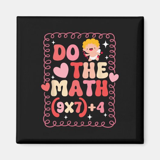 Aimant Do The Math Equation Valentine's Day Math Teacher (Devant)