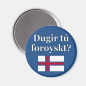 Aimant Do you speak faroese ? Flag (Recto/Verso)