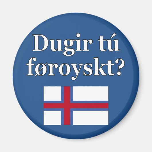 Aimant Do you speak faroese ? Flag (Devant)
