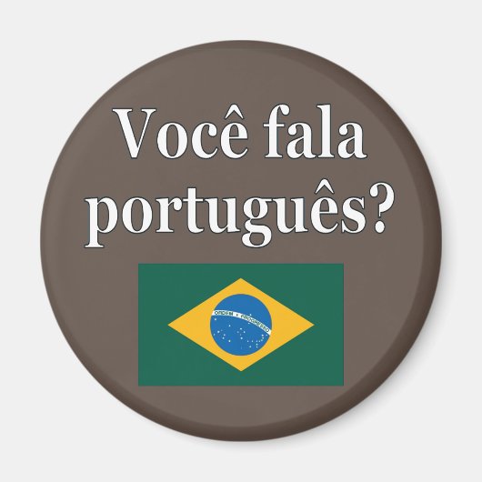 Aimant Do you speak portuguese ? Flag (Devant)