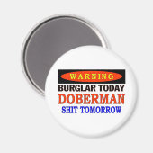 AIMANT DOBERMAN AVERTISSEMENT (Recto/Verso)