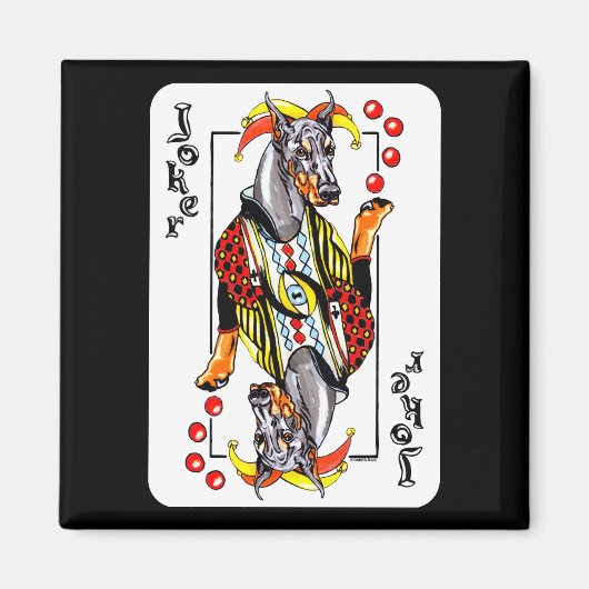 Aimant Doberman Black Joker (Devant)