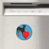 Aimant Doberman Pinscher Avec Coeur (In Situ (Lave-vaisselle))