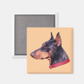 Aimant Doberman Pinscher Chien (Recto/Verso)